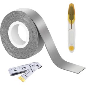 Golf Lead Tape 1/2" x 60", 2 Grams Per Inch High Density Adhesive Lead Tape with Tape Measure & U-Shaped Scissors, Add Swing Weight for Golf Tennis Racket Pickleball Paddle Adjust Weight