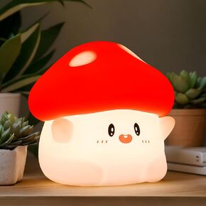 Emmanoth DuDu Duck Night Light, Cute Duck Lamp, Squishy Silicone Nightlight for Baby Nursery with 30 Minutes Timer, Rechargeable Bedside Lamp with Touch Control for Bedrooms, Living Room