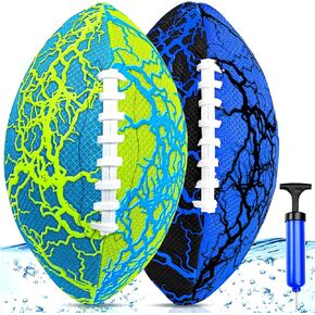 Jasonwell Pool Beach Water Football - 2 Pack Waterproof Football Strong Grip Fun Water Toys Games for Swimming Pool Beach Lake Park Backyard Outdoor Play for Kids Children Teens Adults Family