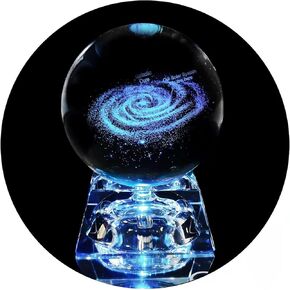 OEGINFIT 3D Solar System Crystal Ball with LED Colorful Night Light Crystal Base Decoration Ball Projection Lamp Gifts for Kids Friends Lover Birthday…