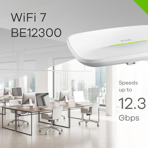 Zyxel WiFi 7 Enterprise-Grade BE11000 نقطة وصول NebulaFlex ثلاثية الراديو | منفذا إيثرنت 2 × 2.5 جيجا، يمكن التحكم فيهما عبر تطبيق Nebula Web/App أو الواجهة المحلية للجهاز [NWA130BE] in Kuwait