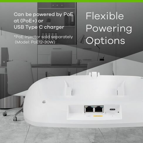 Zyxel WiFi 7 Enterprise-Grade BE11000 نقطة وصول NebulaFlex ثلاثية الراديو | منفذا إيثرنت 2 × 2.5 جيجا، يمكن التحكم فيهما عبر تطبيق Nebula Web/App أو الواجهة المحلية للجهاز [NWA130BE] in Kuwait