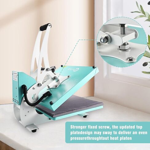 ColorSub Heat Press 15x15 inch Industrial Quality Heat Press Machine with Slide Out Drawer, Heat Press Machine for T Shirts, White in Kuwait