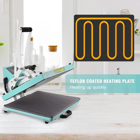 ColorSub Heat Press 15x15 inch Industrial Quality Heat Press Machine with Slide Out Drawer, Heat Press Machine for T Shirts, White in Kuwait