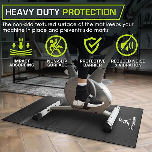 ProSource Treadmill & Exercise Equipment Mats, Folding High Density PVC Floor Protector in Kuwait