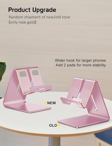 Phone Stand, Aluminum Phone Holder for iPhone 15 14 13 12 11 X 8 7 6 Plus 5, Tablet, Samsung, Huawei, Suitable for All Smartphones, Adding a Touch of Style to Your Office Decor. (Black) in Saudi Arabia