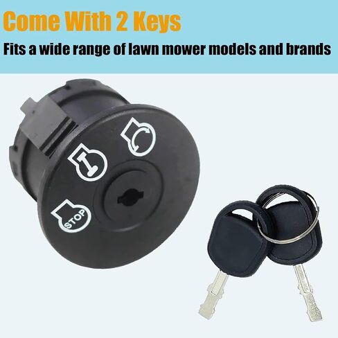 Annolai Lawn Mower Ignition Switch with Key 5 terminals for MTD Craftsman Ariens Bad Boy Zero Turn Lawn Tractor 925-04659 725-04659 John Deere GY00191 Craftsman LT2000 Huskee LT4200 Ignition Switch in Kuwait
