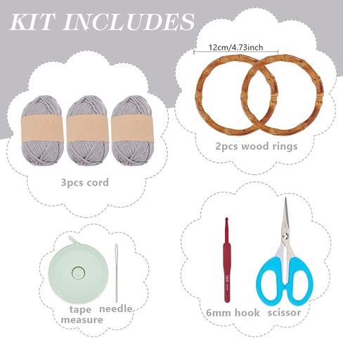 ACRNIGHEET Crochet Bag Kit for Adults Khaki Handbag Crochet Kit for Beginners Tote Bag Crochet Set Crochet Craft Starters Kits Khaki Bag Making Kit with Step-by-Step Instructions and Video Guidance in Saudi Arabia