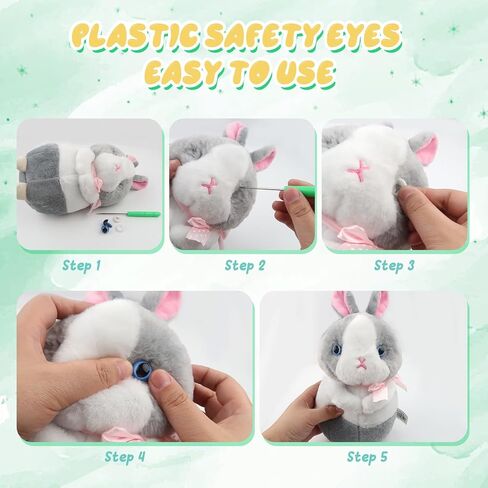 TOAOB 64pcs Safety Eyes for Amigurumis 12mm 15mm 18mm Round Craft Crochet Cat Eyes with Washers for Crocheting Puppet Bear Stuffed Animals Doll Making in Saudi Arabia