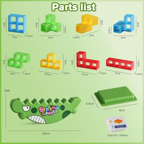 Tetra Tower Game, 64 PCS Board Games Kids and Stacking Blocks - Perfect Family Games for Kids and Adults, Ideal for Team Games, Building Games - Engaging and Exciting in Kuwait