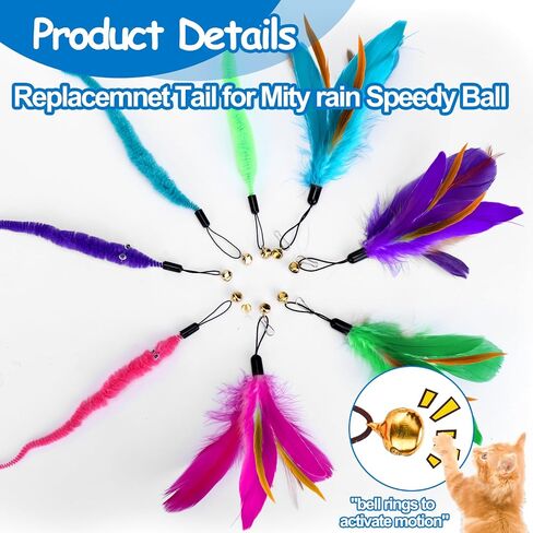 Mity rain Interactive Cat Ball Toy, Self Rolling Ball with Cover Anti-Scratch for Bored Indoor Cat Chasing, Obstacle Avoidance Smart Cat Toys for Enrichment, Motion Activated Toys to Keep Them Busy in Kuwait