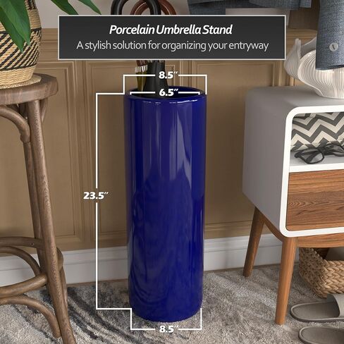 حامل مظلة من البورسلين الأبيض العتيق مقاس 24 بوصة من Red Lantern in Kuwait