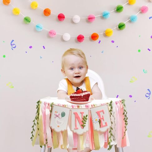 Wild Safari Jungle Highchair Banner for 1st Birthday Decorations - Dark Green Burlap Banner with Adjustable Twine, Cake Smash Photo Props, Woodland Theme Party Decor for Boys & Girls in Saudi Arabia
