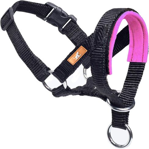 Dog Head Collar with Soft Fabric, Dog Head Harness for Dog to Stop Pulling with Adjustable Loop(S,Red) in Kuwait