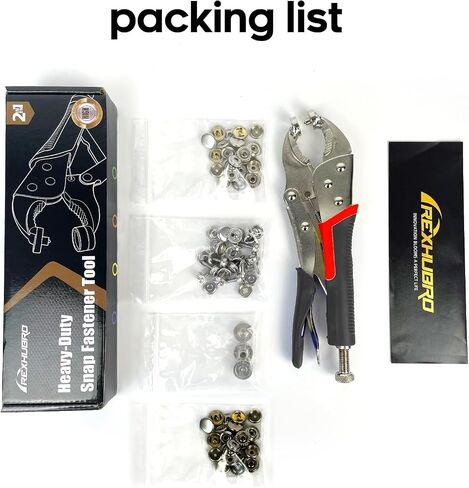 snap Fastener Tool,Snap Tool for Boat Covers, Heavy Duty Snap Setter Pliers Canvas Snap Fasteners Kit Includes 40 Sets 15mm Stainless Snaps in Kuwait