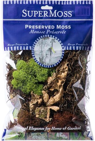 SuperMoss (23311) Elegant Decorative Mixed moss, MultiColor, 120 cu.in., white in Kuwait