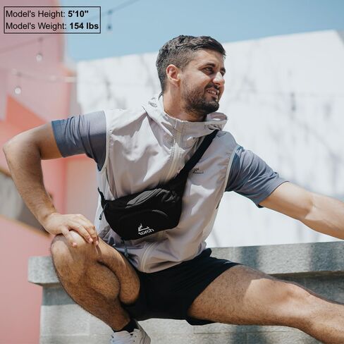 حقيبة حزام تورتش للرجال - حزمة فاني للرجال والنساء مع بوصلة للبقاء على قيد الحياة، حقيبة صغيرة خفيفة الوزن لصالة الألعاب الرياضية والجري والمشي لمسافات طويلة وركوب الدراجات ومشي الكلاب - فاليجو (رمادي) in Kuwait