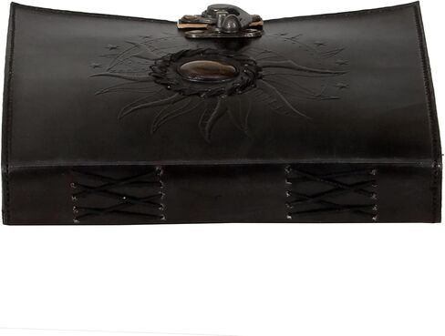 cuero Leather Sun and Moon Stone Tiger 8X6 Brown Leather Journal for Women Leather Journal for Men Leather Sketchbook Leather Blank book Unlined Deckle Edge Paper in Kuwait