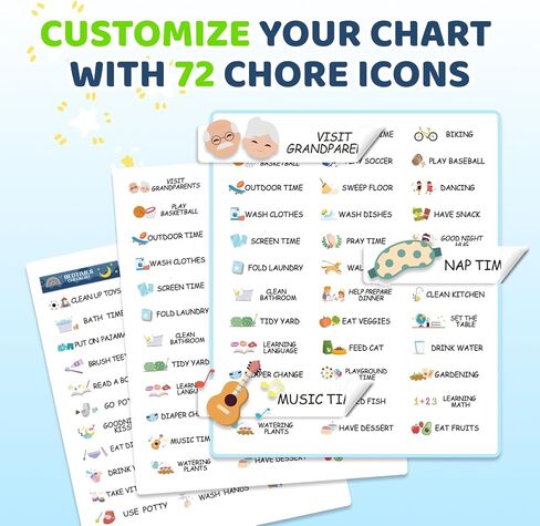 Upgraded Slider 3 in 1 Bedtime/Morning/Daily Routine Chart for Kids, Magnetic Chore Chart for Kids, Visual Schedule for Kids Toddlers Schedule Board for Home in Kuwait