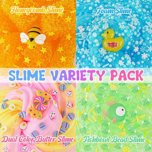 Pink Clear Bingsu Slime, Non-Sticky Glimmer Crunchy Slime, Slime Party Favors for Girls and Boys Ages 8-12, Slime Sensory Toys, Holiday Birthday Hallowmas Gift for Kids in Kuwait