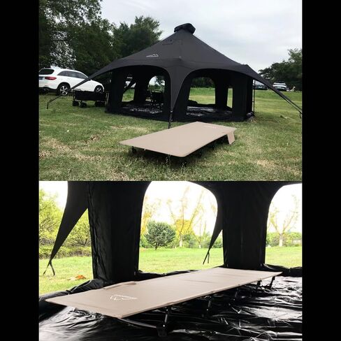 سرير أطفال Kanggogo قابل للطي للتخييم في الهواء الطلق، واسع ومريح، خفيف الوزن، مقاوم للماء وجيد التهوية، يمكن أن يحمل 150 كجم، مع حقيبة تخزين، السفر، تسلق الجبال، المشي لمسافات طويلة in Kuwait