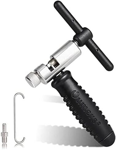 Oumers Bike Chian Breaker Tool, Universal for 7 8 9 10 11 Speed Chains Link, Remove Rusty Chains Easily. A Small Durable Bicycle Chain Splitter for Road Mountain Cycling Bike,Gray in Kuwait
