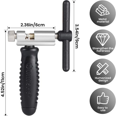 Oumers Bike Chian Breaker Tool, Universal for 7 8 9 10 11 Speed Chains Link, Remove Rusty Chains Easily. A Small Durable Bicycle Chain Splitter for Road Mountain Cycling Bike,Gray in Kuwait