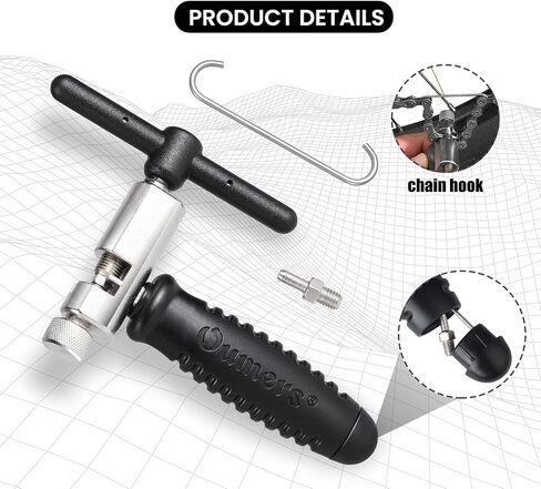 Oumers Bike Chian Breaker Tool, Universal for 7 8 9 10 11 Speed Chains Link, Remove Rusty Chains Easily. A Small Durable Bicycle Chain Splitter for Road Mountain Cycling Bike,Gray in Kuwait