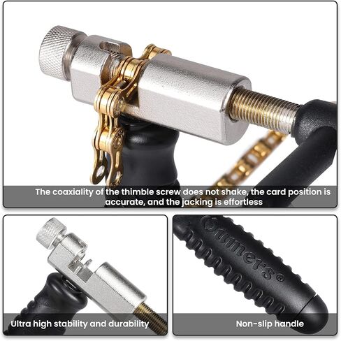 Oumers Bike Chian Breaker Tool, Universal for 7 8 9 10 11 Speed Chains Link, Remove Rusty Chains Easily. A Small Durable Bicycle Chain Splitter for Road Mountain Cycling Bike,Gray in Kuwait