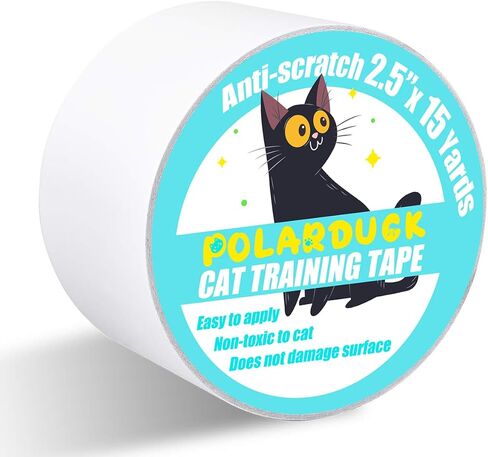 Anti Cat Scratch Tape: 6 inches x 20 Yards Cat Training Tape 100% Transparent Clear Double Sided Cat Scratch Deterrent Tape Furniture Protector for Couch, Carpet, Doors, Pet & Kid Safe in Saudi Arabia