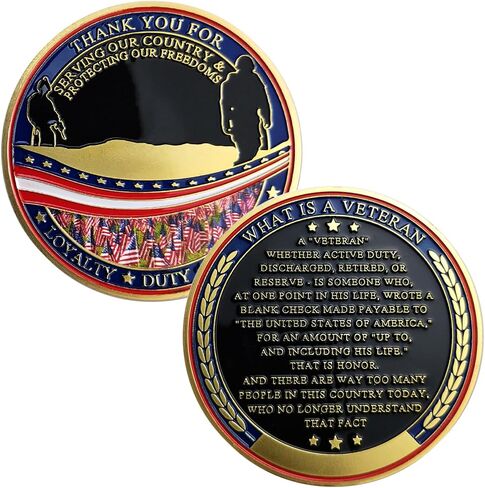 42 Pcs Military Challenge Coins - Thank You for Your Service Military Coins - Bulk Military Appreciation Coins Veterans Gifts for Men Women Army Veterans Presents in Saudi Arabia