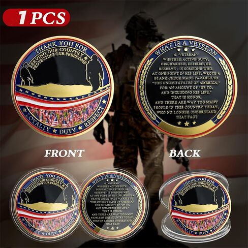 42 Pcs Military Challenge Coins - Thank You for Your Service Military Coins - Bulk Military Appreciation Coins Veterans Gifts for Men Women Army Veterans Presents in Saudi Arabia