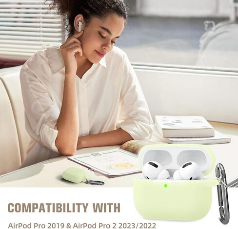 Night-Glow AirPods Pro Case Cover, Hamile Silicone Cases with Keychain Accessories for Apple Airpod Pro 1st/2nd Case 2019 2022, Women Men in Saudi Arabia