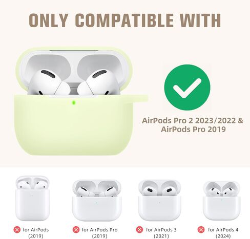 Night-Glow AirPods Pro Case Cover, Hamile Silicone Cases with Keychain Accessories for Apple Airpod Pro 1st/2nd Case 2019 2022, Women Men in Saudi Arabia