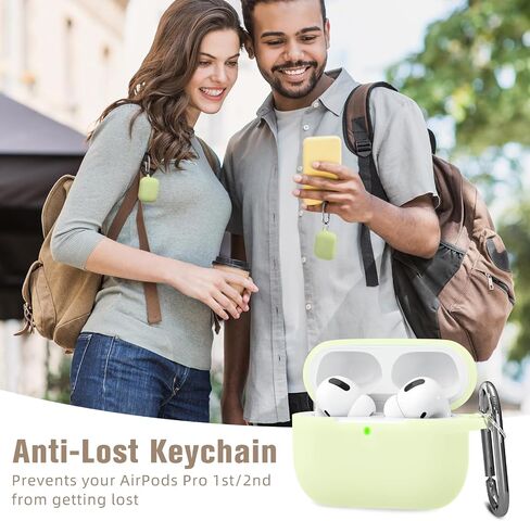 Night-Glow AirPods Pro Case Cover, Hamile Silicone Cases with Keychain Accessories for Apple Airpod Pro 1st/2nd Case 2019 2022, Women Men in Saudi Arabia