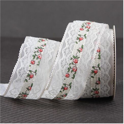 Vintage Lace Trim, Pink Embroidery Lace Ribbons for Crafts, Lace for Sewing Wedding/Bridal Decoration, 10 Yards (Green) in Kuwait