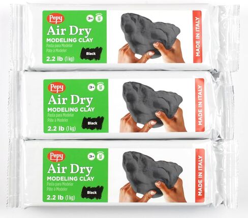 Pepy Premium European Air Dry Modeling Clay White 2.2 رطل، سهل الاستخدام تصلب الهواء والطين غير الملطخ للفصول الدراسية والنحت والمشروعات اليدوية من مونتيسوري in Kuwait