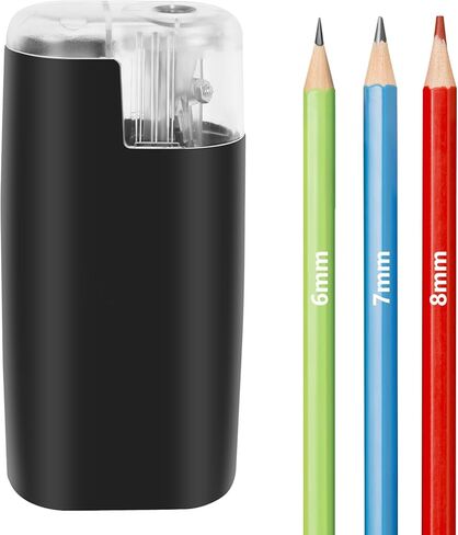 Portable Battery-Powered Electric Pencil Sharpener – Compact Design for Easy Use at Home, School, or Office – Ideal for Standard Pencils (Blue) in Kuwait