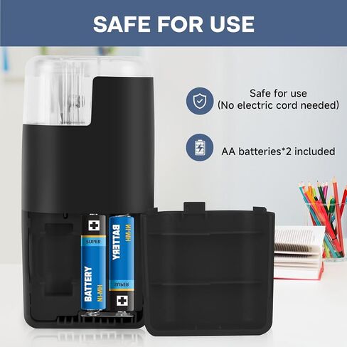 Portable Battery-Powered Electric Pencil Sharpener – Compact Design for Easy Use at Home, School, or Office – Ideal for Standard Pencils (Blue) in Kuwait