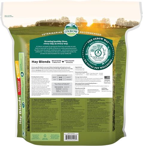 Oxbow Animal Health Hay Blends - تيموثي الغربي والبستان - 15 أوقية in Saudi Arabia