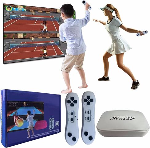 YRPRSODF TV Game Console Built in 100+ Gam ES, Video Game Machine with 2.4G Wireless Gamepad Somatosensory Control, USB Plug and Play, Kid & Adult Interactive& Puzzle Games,Grey in Kuwait