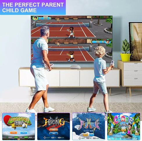 YRPRSODF TV Game Console Built in 100+ Gam ES, Video Game Machine with 2.4G Wireless Gamepad Somatosensory Control, USB Plug and Play, Kid & Adult Interactive& Puzzle Games,Grey in Kuwait