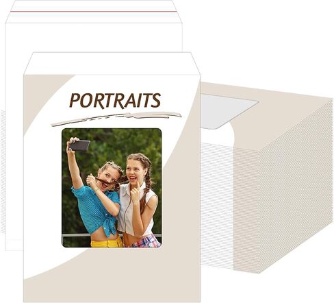 100 Pcs Photo Sports Envelopes Photo Envelopes 8 3/4'' x 11 1/8'' Portrait Envelope with 5'' x 6'' Plastine Window for Photos Catalog Magazine Brochures Certificates Company Calendar in Kuwait