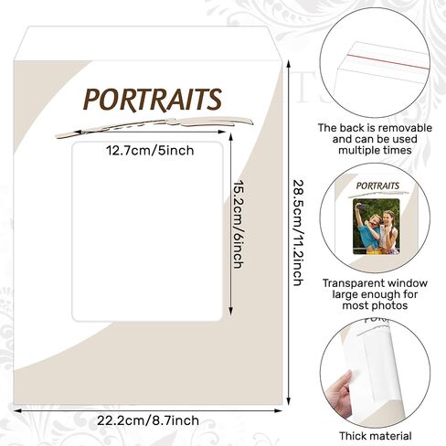 100 Pcs Photo Sports Envelopes Photo Envelopes 8 3/4'' x 11 1/8'' Portrait Envelope with 5'' x 6'' Plastine Window for Photos Catalog Magazine Brochures Certificates Company Calendar in Kuwait