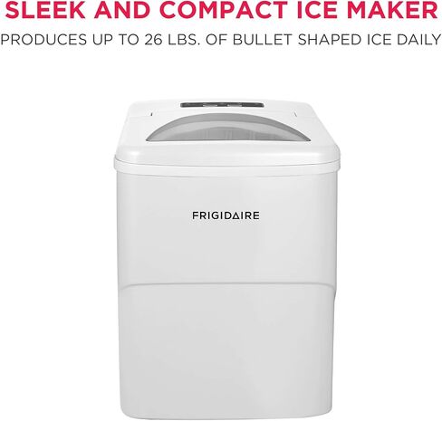 Frigidaire Portable Countertop EFIC108-WHITE Maker, Freestanding, 26LB ice per Day, WHITE in Saudi Arabia