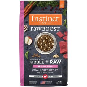 Instinct Raw Boost Small Breed Grain Free Recipe with Real Beef Natural Dry Dog Food, 4 lb. Bag