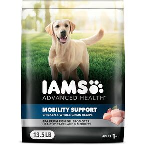IAMS دعم الحركة الصحية المتقدمة وصفة الدجاج والحبوب الكاملة للكلاب الجافة البالغة، 13.5 رطل.