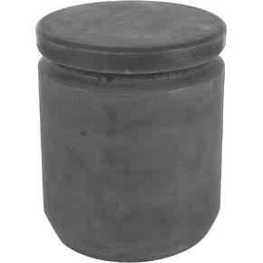 Deco 79 Stool, 14"L x 14"W x 16"H, DARK GRAY