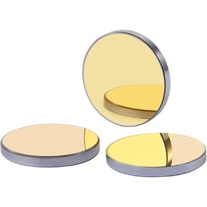 OMTech Laser Cutting Mirror Set, 25mm Molybdenum Replacement Mirrors for CO2 Laser Engraving Machines, Precision Highly Reflective Mo Mirrors for 50W to 200W CO2 Laser Engravers, Set of 3
