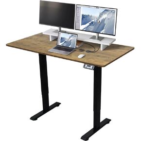 55x24inch Adjustable Desk Electric Standing Desk Sit Stand up Desk Height Adjustable Home Office Workstation White